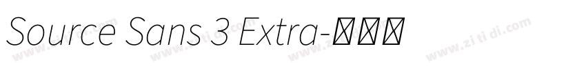 Source Sans 3 Extra字体转换 Source Sans 3 Extra字体转换